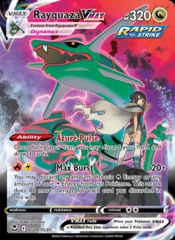 Rayquaza VMAX Pokémon card #TG20