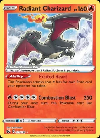 Radiant Charizard Pokémon card #20