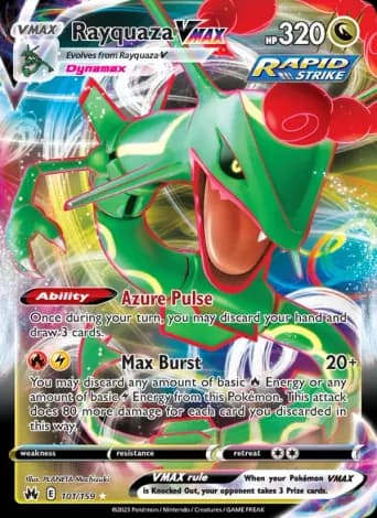 Rayquaza VMAX Pokémon card #101