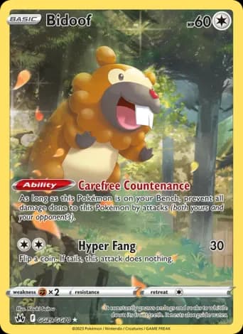Bidoof Pokémon card #GG29