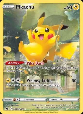 Pikachu Pokémon card #GG30