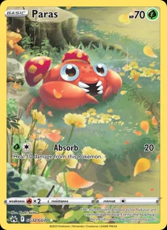 Paras Pokémon card #GG32
