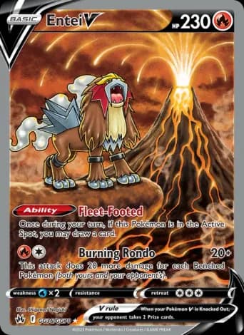 Entei V Pokémon card #GG36