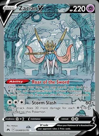 Zacian V Pokémon card #GG48