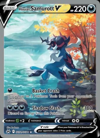 Hisuian Samurott V Pokémon card #GG51