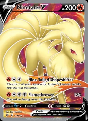 Ninetales V Pokémon card #177