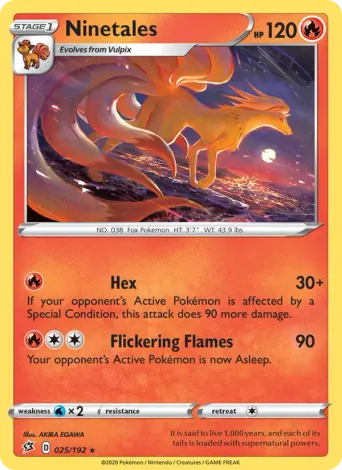 Ninetales Pokémon card #25