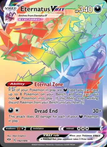 Eternatus VMAX Pokémon card #192