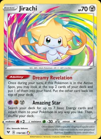 Jirachi Pokémon card #119