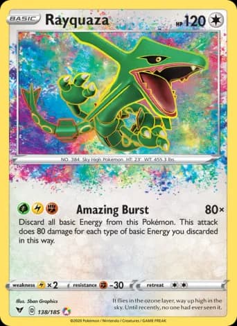 Rayquaza Pokémon card #138