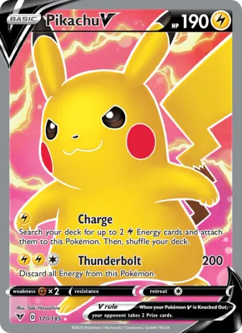 Pikachu V Pokémon card #170