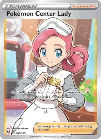 Pokémon Center Lady Pokémon card #185