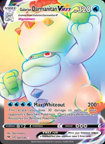 Galarian Darmanitan VMAX Pokémon card #187