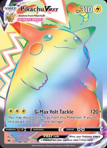 Pikachu VMAX Pokémon card #188