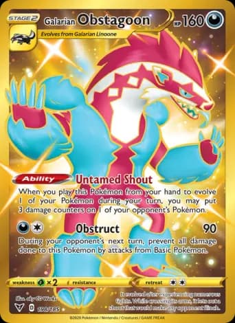Galarian Obstagoon Pokémon card #198