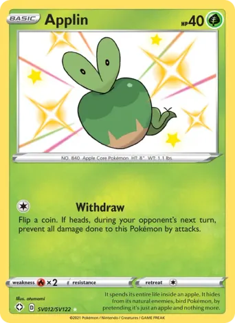 Applin Pokémon card #SV012