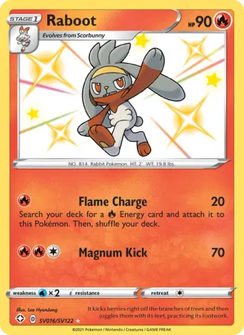 Raboot Pokémon card #SV016
