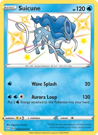 Suicune Pokémon card #SV022