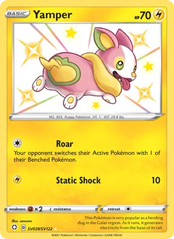 Yamper Pokémon card #SV039