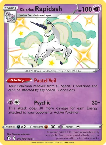 Galarian Rapidash Pokémon card #SV048