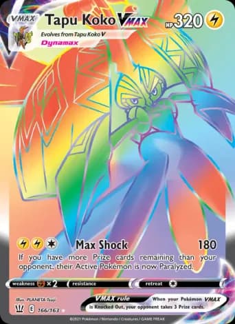 Tapu Koko VMAX Pokémon card #166