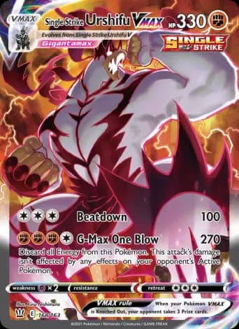 Single Strike Urshifu VMAX Pokémon card #168