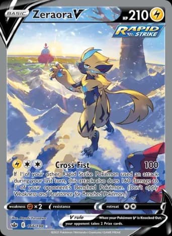 Zeraora V Pokémon card #166