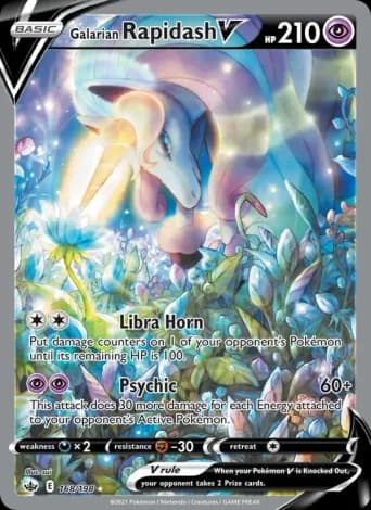 Galarian Rapidash V Pokémon card #168