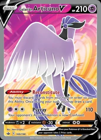 Galarian Articuno V Pokémon card #169
