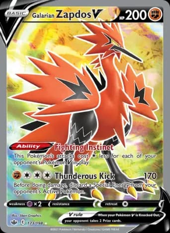 Galarian Zapdos V Pokémon card #173
