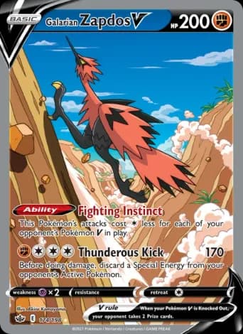 Galarian Zapdos V Pokémon card #174