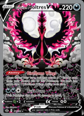 Galarian Moltres V Pokémon card #177