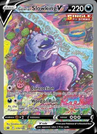 Galarian Slowking V Pokémon card #179