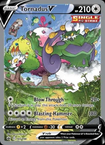 Tornadus V Pokémon card #185