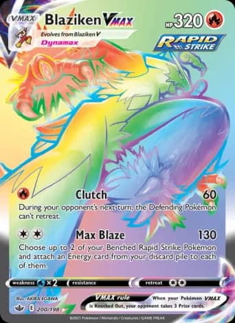 Blaziken VMAX Pokémon card #200