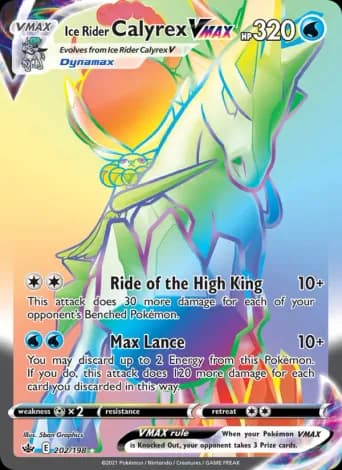 Ice Rider Calyrex VMAX Pokémon card #202