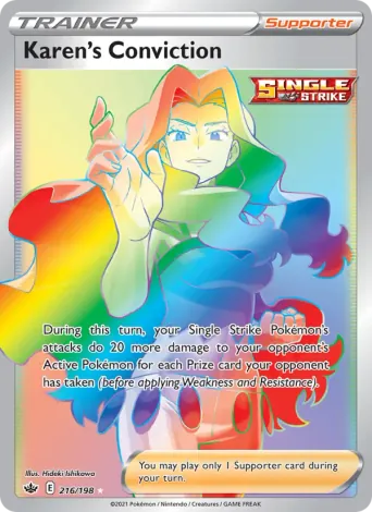 Karen's Conviction Pokémon card #216