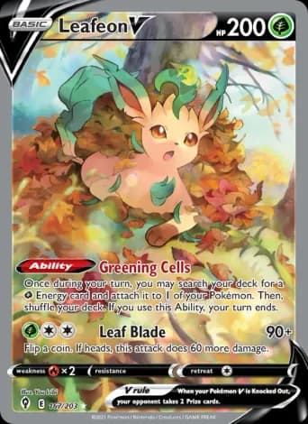 Leafeon V Pokémon card #167
