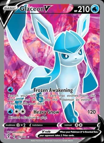 Glaceon V Pokémon card #174
