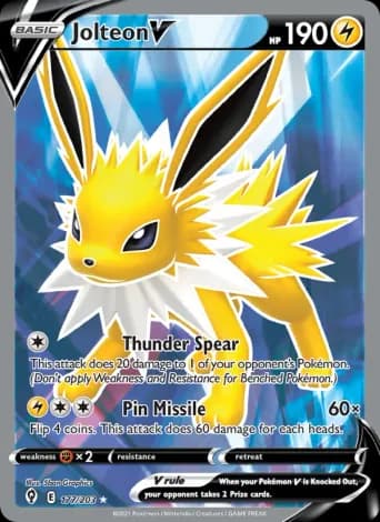 Jolteon V Pokémon card #177