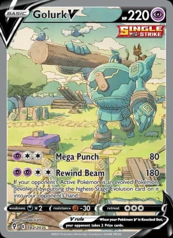 Golurk V Pokémon card #182