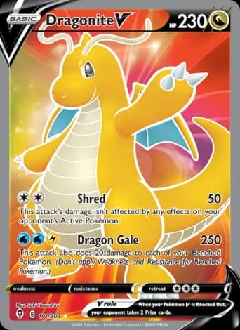 Dragonite V Pokémon card #191