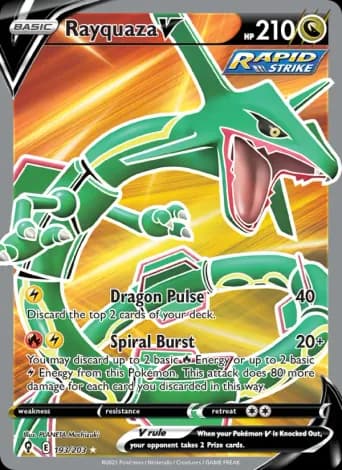 Rayquaza V Pokémon card #193