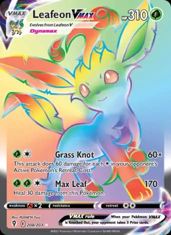 Leafeon VMAX Pokémon card #204