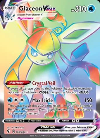 Glaceon VMAX Pokémon card #208