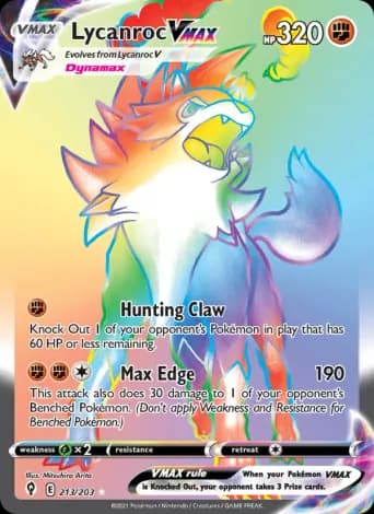 Lycanroc VMAX Pokémon card #213