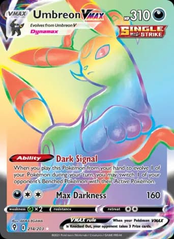 Umbreon VMAX Pokémon card #214