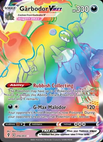Garbodor VMAX Pokémon card #216