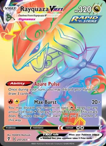 Rayquaza VMAX Pokémon card #217