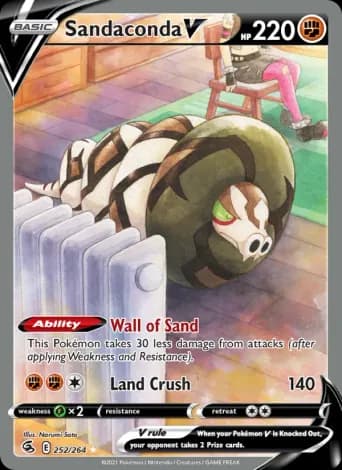 Sandaconda V Pokémon card #252